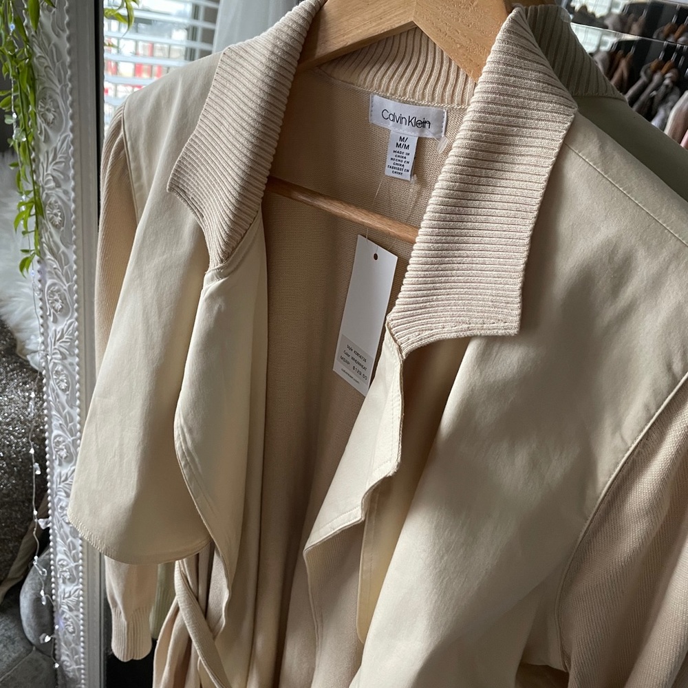 Calvin Klein Knit Belted Cardigan Size M - Picture 8 of 12